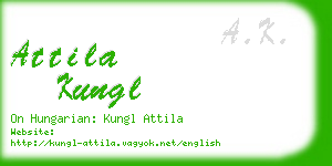 attila kungl business card